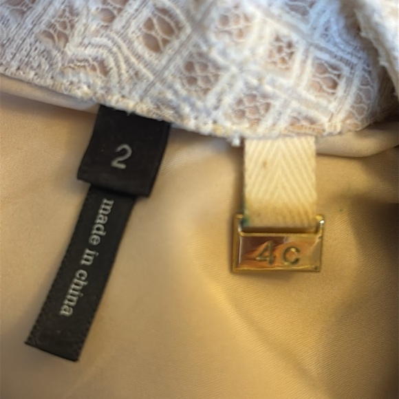 Anthropologie | White lace cap sleeve fit & flare dress - Picture 11 of 13